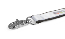 Schlüsselbänder Werbeartikel: Schlüsselband-Verschluss Semi-Lock Metall in silber glänzend