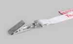 Schlüsselbänder Werbeartikel: Schlüsselband-Verschluss Krokodilklemme Metall in silber glänzend
